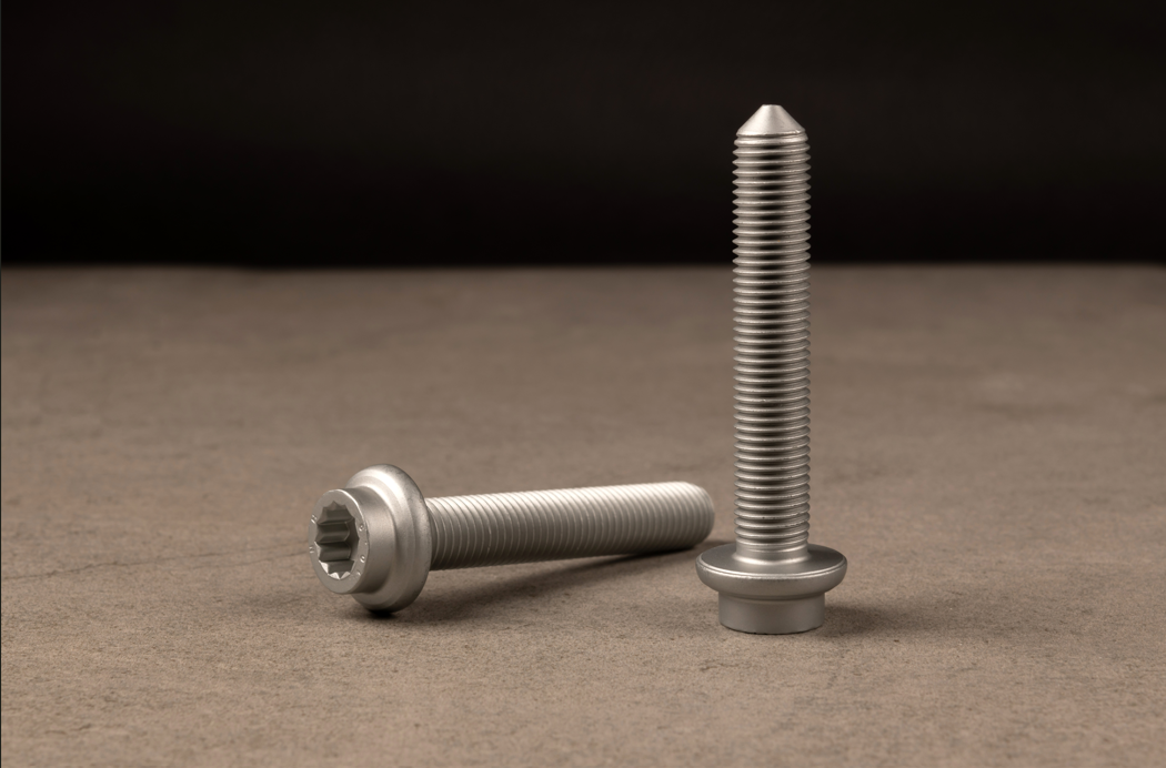 Screws coated with GEOMET® 321 basecoat + PLUS® VLh 2 Silver topcoat.